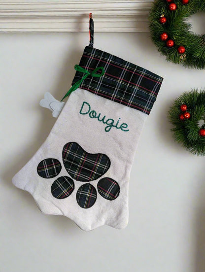 Personalised Pet Stocking - Tartan Print