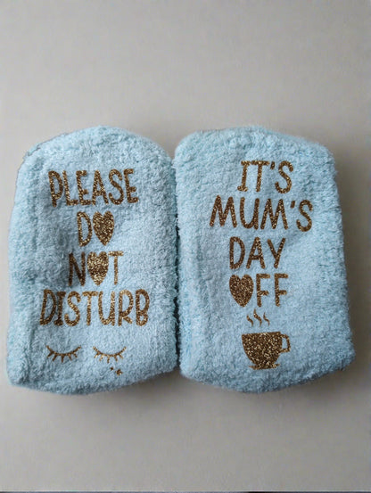 Blue socks for Mum for Mother's Day