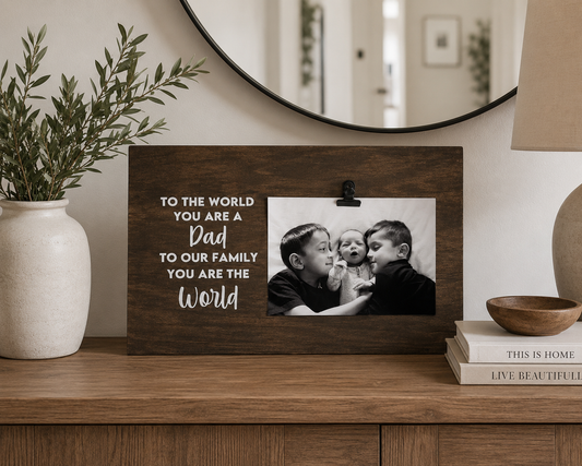 Photo Plaque | Wooden Photo Board | Picture Display | Gifts for Dad