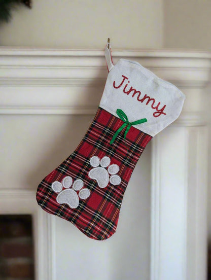 Tartan Pet Stocking Personalised