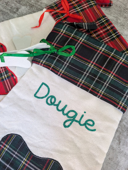 Personalised Pet Stocking - Tartan Print