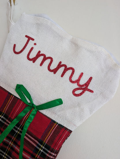 Tartan Pet Stocking Personalised