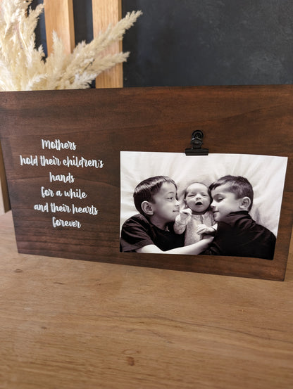 Gift for Mothers Wooden Photo Plaque