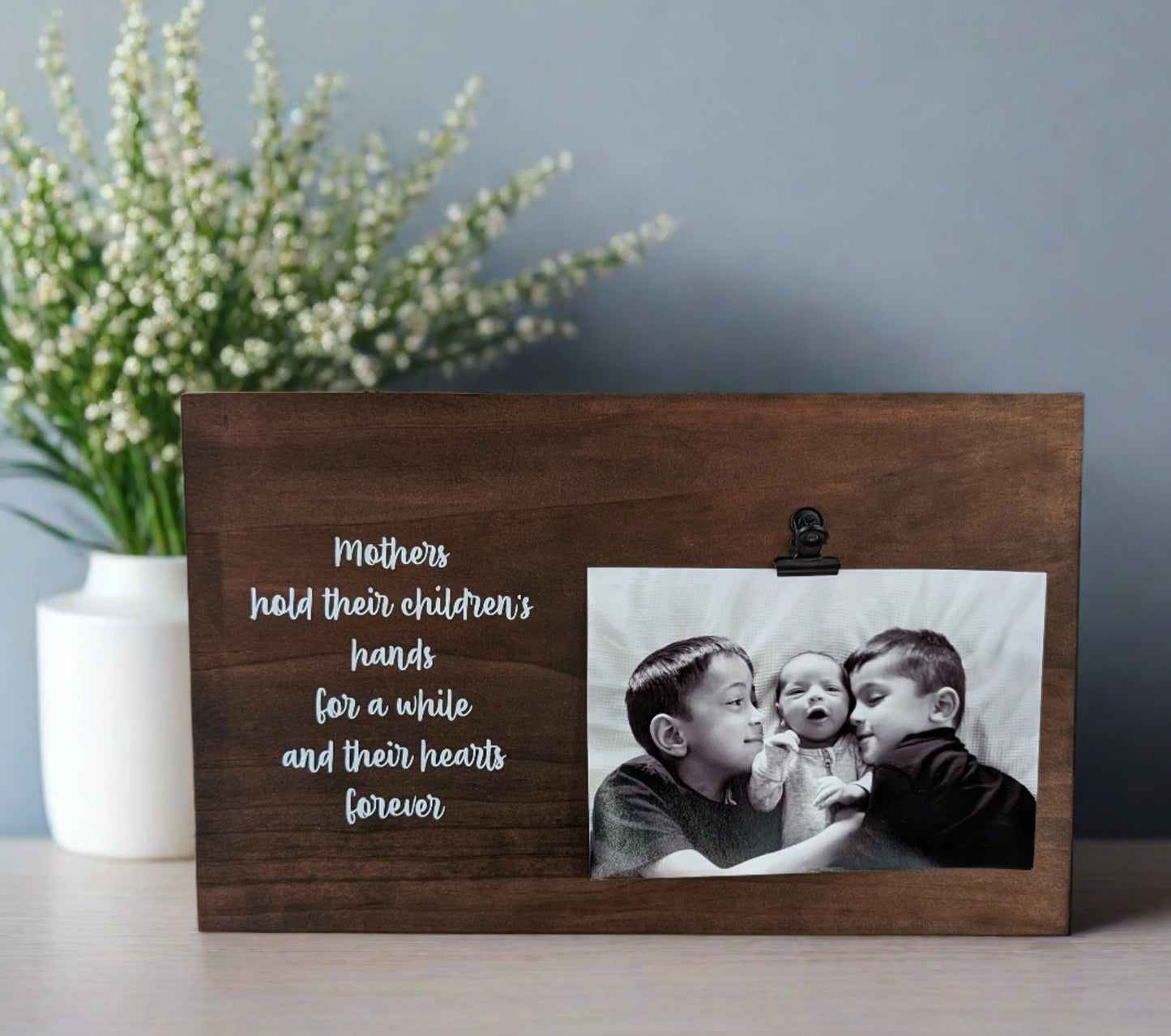 Gift for Mothers Wooden Photo Plaque