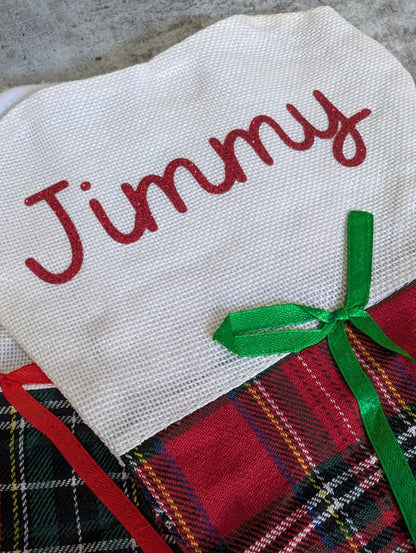 Tartan Pet Stocking Personalised