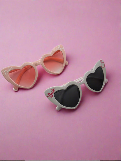 Bride and Bridesmaid Heart Shaped Sunglasses