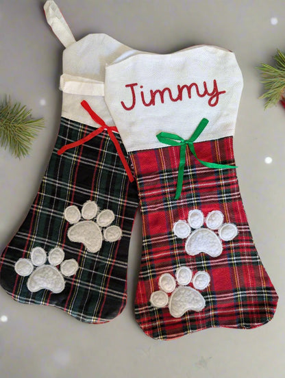 Tartan Pet Stocking Personalised