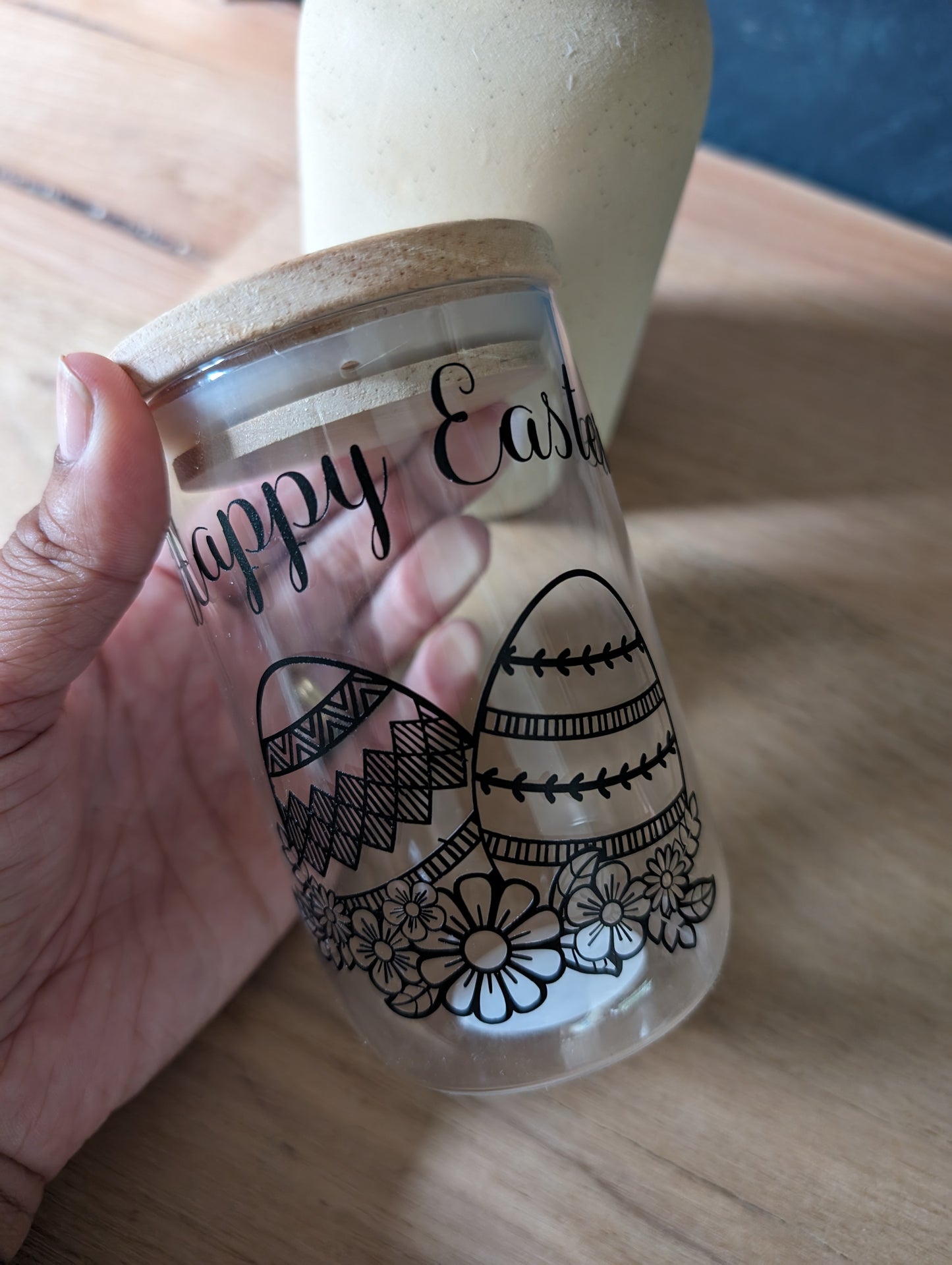 Easter Egg Glass Jar